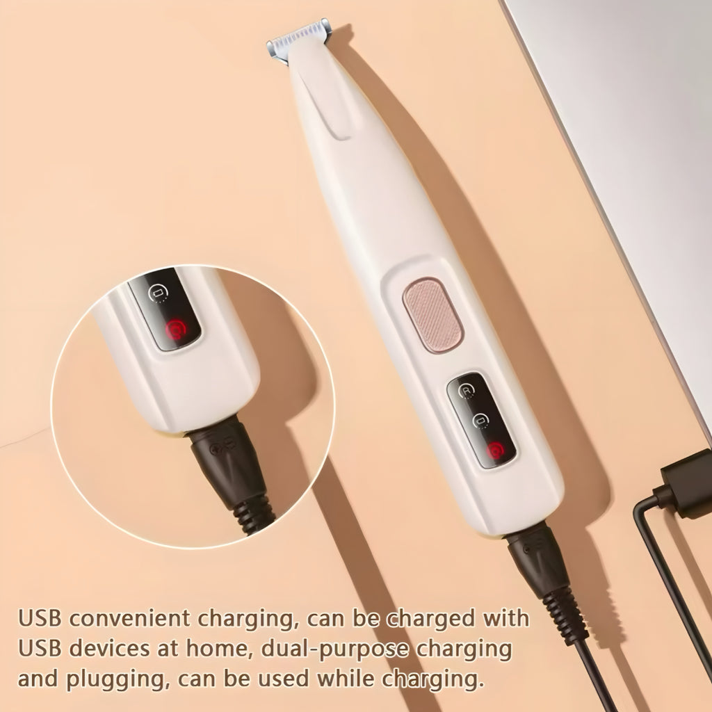 USB Pote-trimmer med LED-lys – For presis og skånsom pelsstell