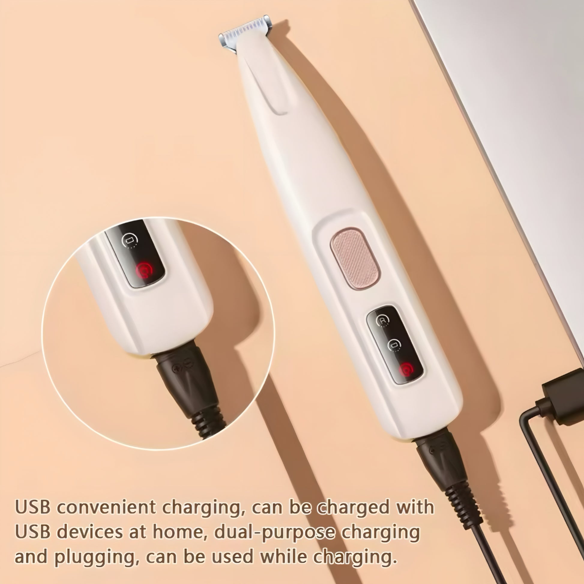 USB Pote-trimmer med LED-lys – For presis og skånsom pelsstell