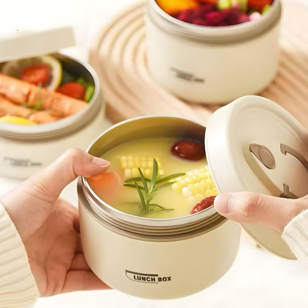 ThermoStack – Isolert Matbokssett med Tre Stablebare Beholdere