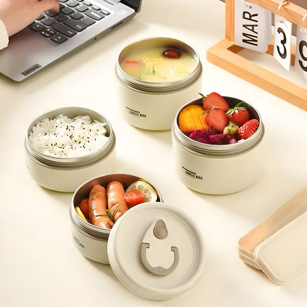 ThermoStack – Isolert Matbokssett med Tre Stablebare Beholdere