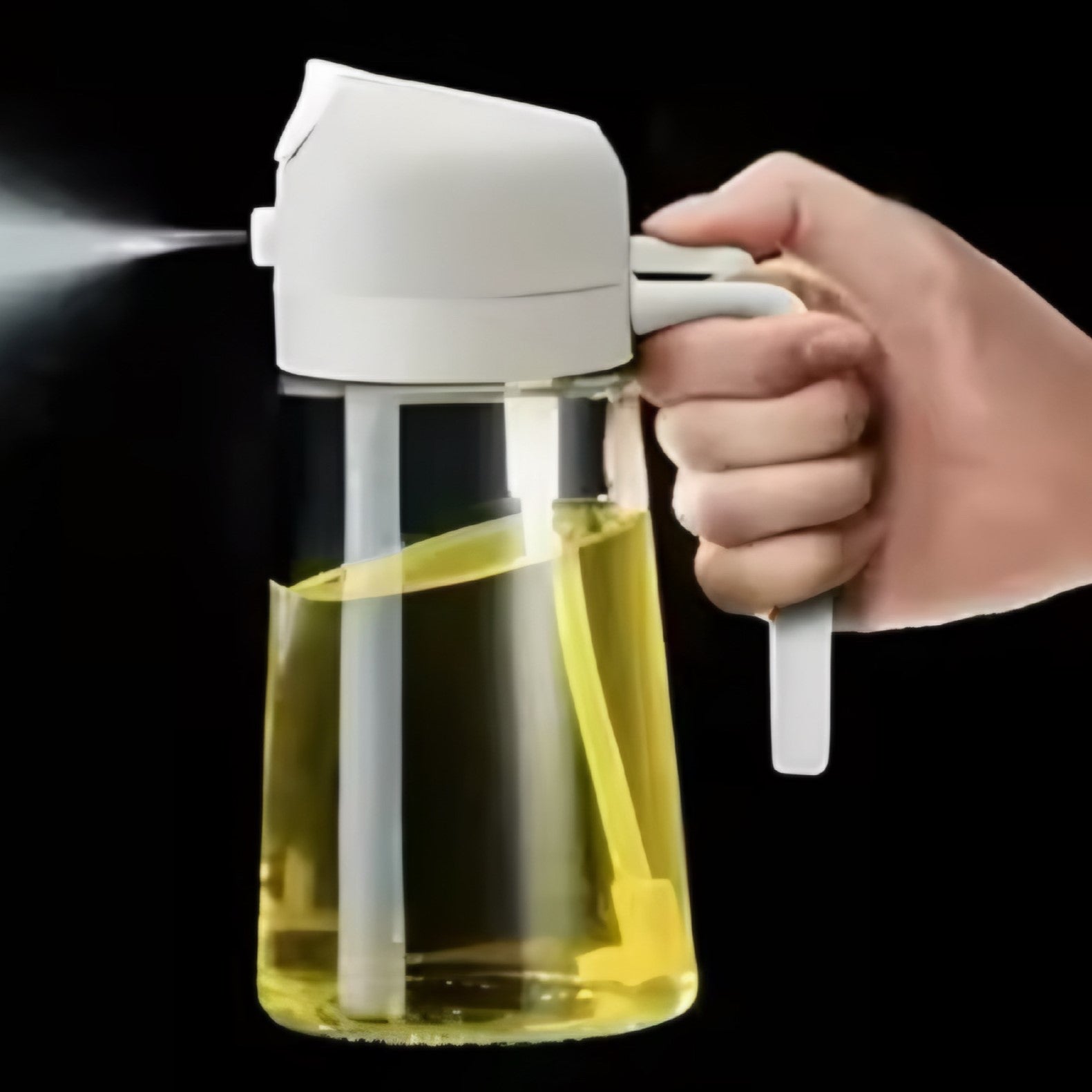 2-i-1 Oljeflaske – Spray eller hell med ett og samme produkt