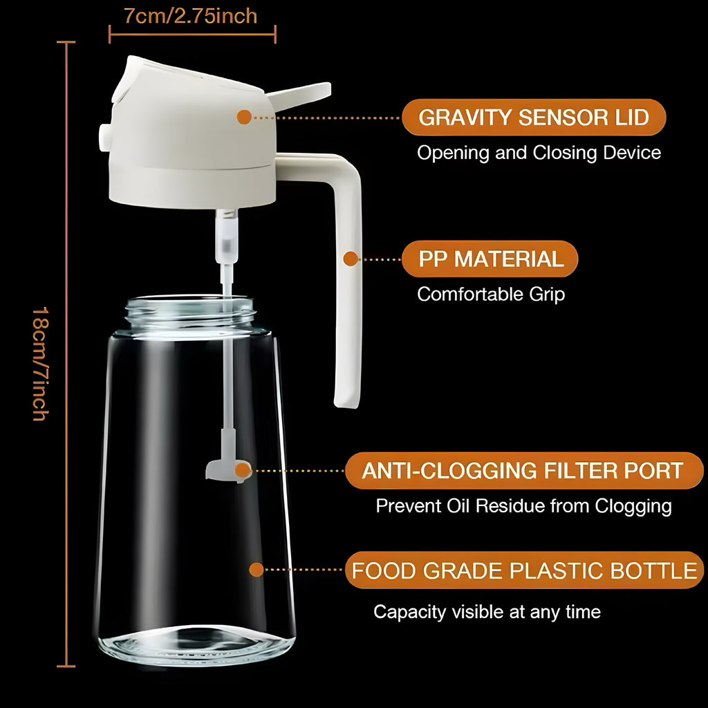 2-i-1 Oljeflaske – Spray eller hell med ett og samme produkt