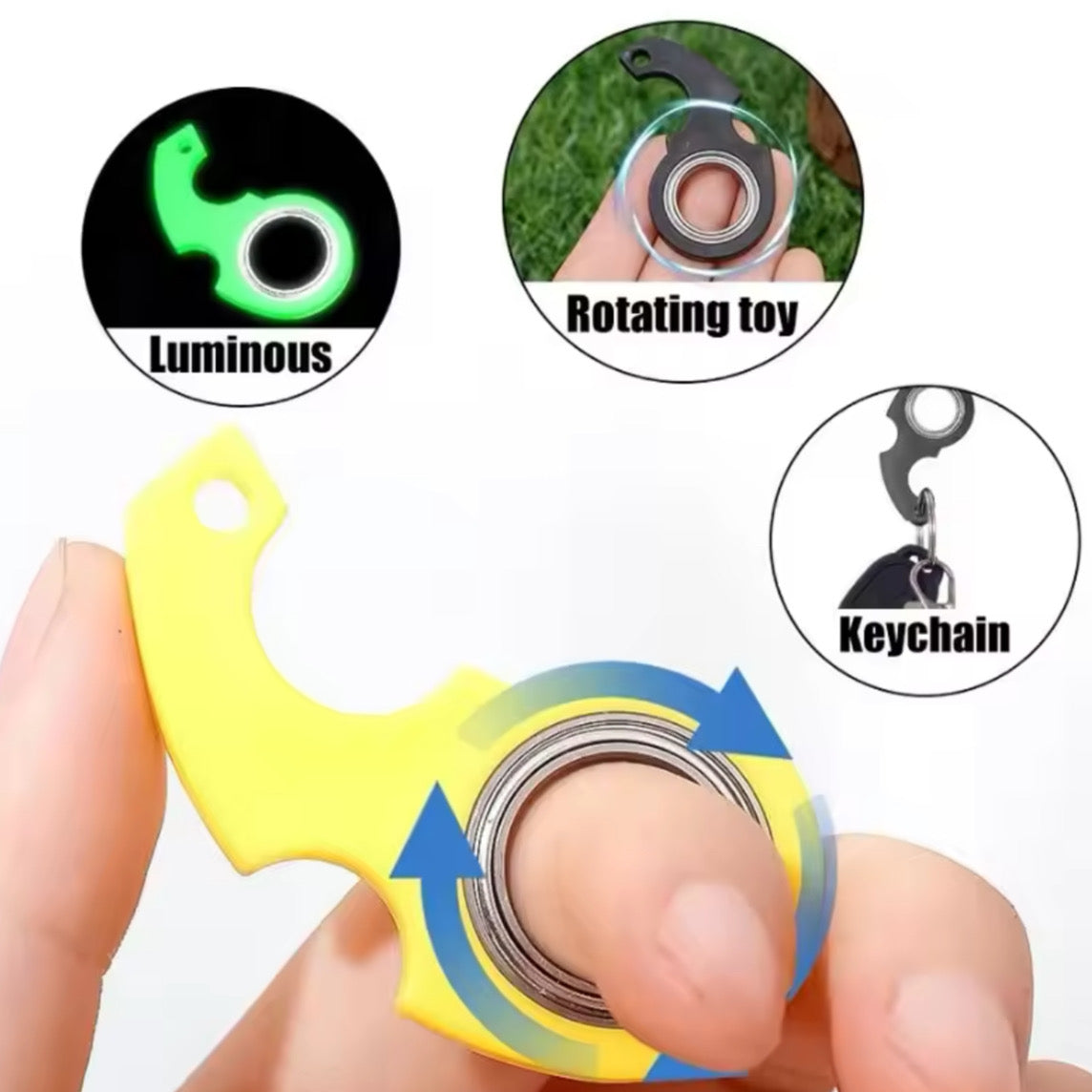 Fidget Spinner Nøkkelring