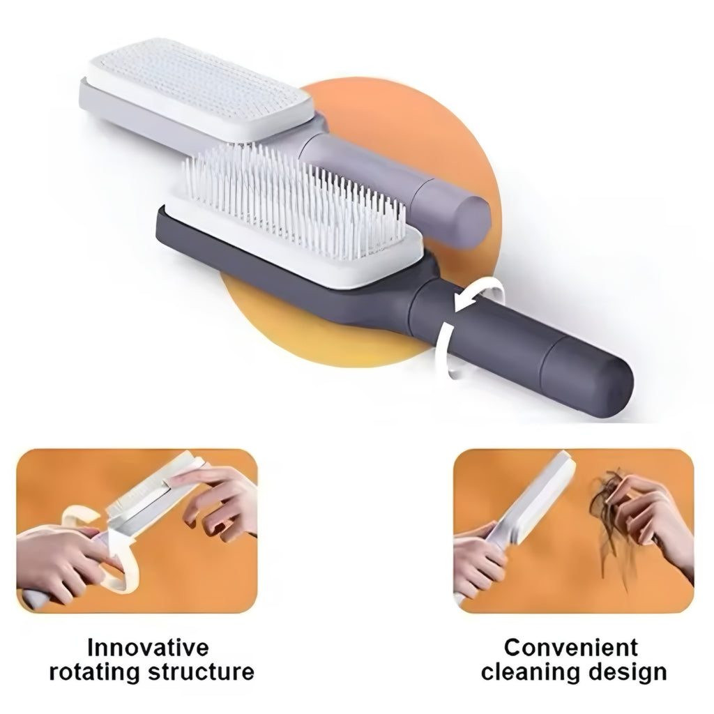 Selvrensende Roterende Hårbørste med Løftekam