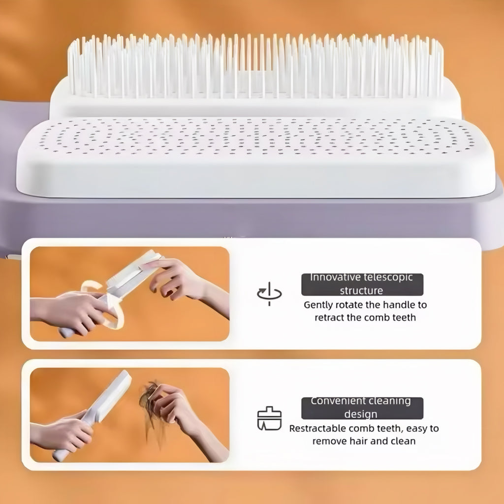 Selvrensende Roterende Hårbørste med Løftekam